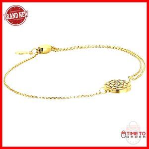 Adjustable Pull Chain Bracelet 14kt Gold Over Sterling Silver Nickel-Free